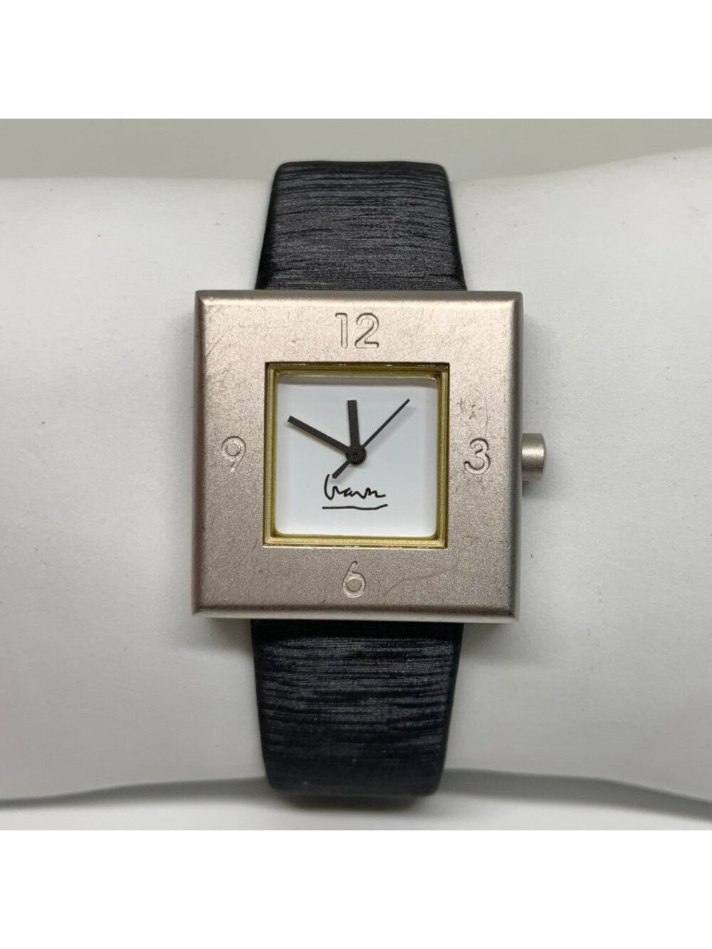 Projects Michael Graves Watch 30mm Square Dial Silver Tone quartz black running